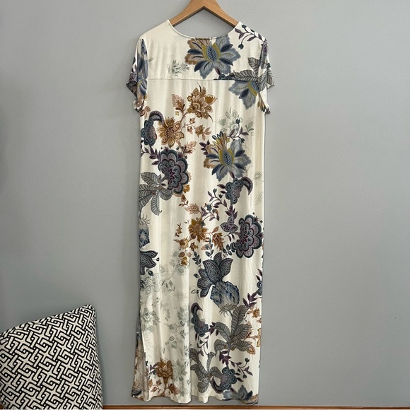 Soma Cool Nights Long Maxi Nightgown Sleep Shirt House Dress Size L Loungewear - Picture 6 of 9